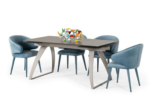 Modrest Pittson - Modern Extendable Grey Glass Dining Table