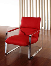 Load image into Gallery viewer, Divani Casa Dunn Modern Red Leather Lounge Chair
