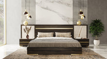 Load image into Gallery viewer, Nova Domus Velondra - Queen Modern Eucalypto + Marble Bed with Two Nightstands

