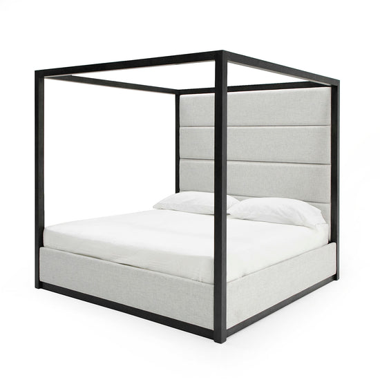 Modrest Manhattan - Contemporary Canopy Grey Bed -eastern