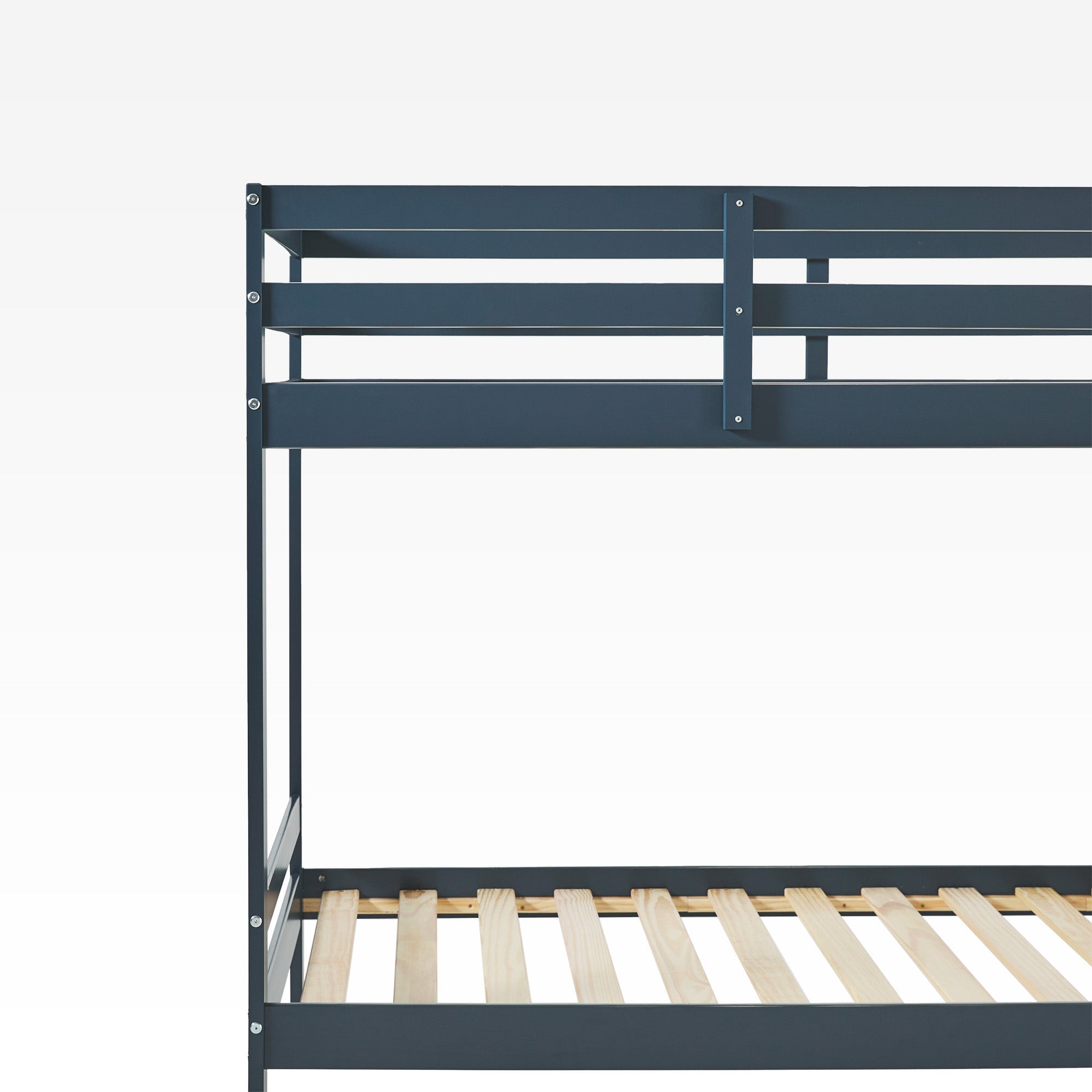 Sophie Simple Solid Wood Twin Over Twin Bunk Bed