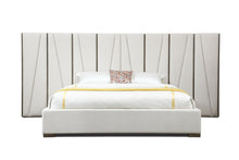 Load image into Gallery viewer, Modrest Nixa - Modern Beige Velvet + Brushed Bronze + Birch Bedroom Set-queen
