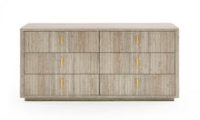 Load image into Gallery viewer, Nova Domus Roma - Modern Travertine + Gold Dresser
