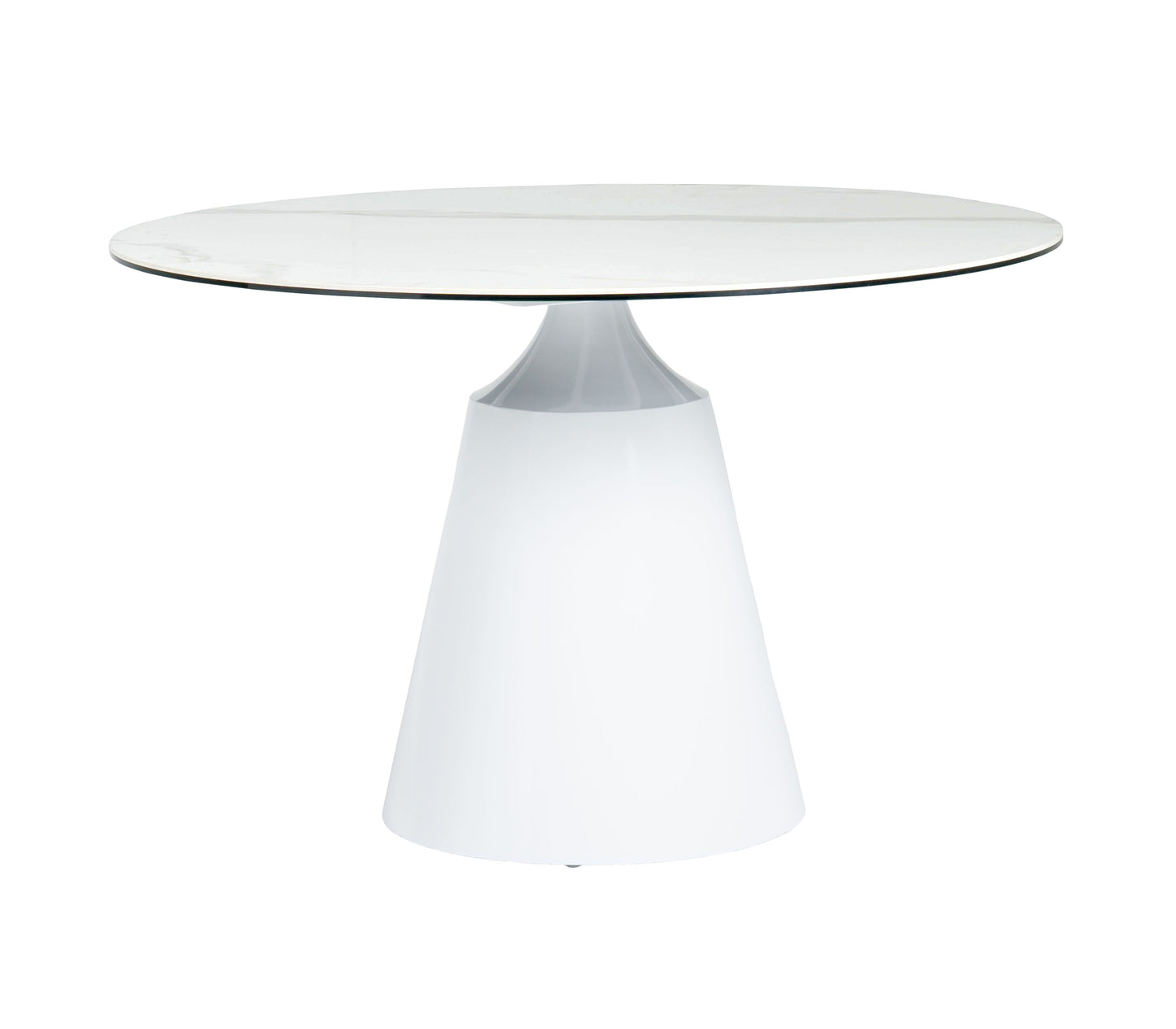 Modrest Edith - Modern Round White Ceramic Dining Table
