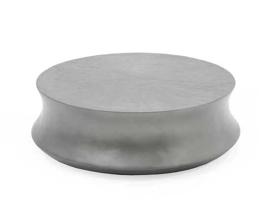 Modrest Airdrie - Modern Antique Grey Small Round Coffee Table