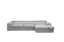 Load image into Gallery viewer, Divani Casa Pella  Mini - Modern Grey Italian Leather Right Facing Chaise Sectional Sofa
