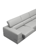 Load image into Gallery viewer, Divani Casa Pella  Mini - Modern Grey Italian Leather Right Facing Chaise Sectional Sofa
