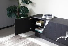 Load image into Gallery viewer, Modrest Aspen - Modern Matte Brown Ash &amp; Silver TV Stand
