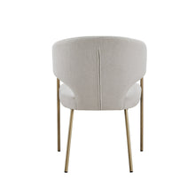 Load image into Gallery viewer, Modrest Claudine - Modern Off-White Fabric &amp; Brass Dining Chair
