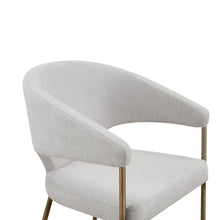 Load image into Gallery viewer, Modrest Claudine - Modern Off-White Fabric &amp; Brass Dining Chair
