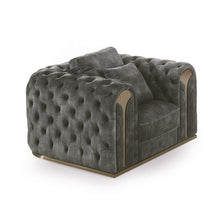 Load image into Gallery viewer, Divani Casa Dosie - Transitional Grey Velvet Chair
