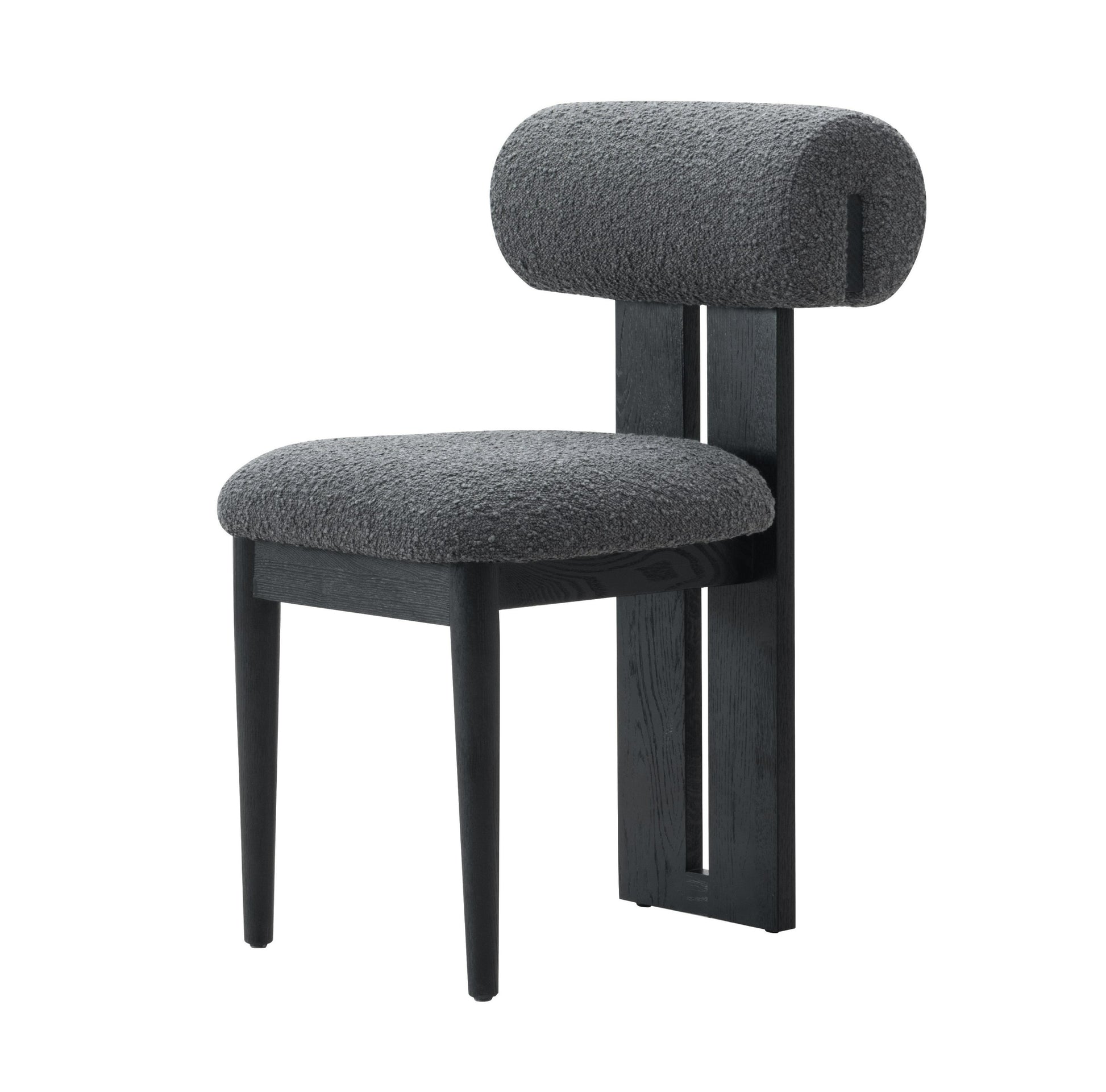 Modrest Skerrit - Modern Grey Fabric + Black Oak Dining Chair (Set of 2)