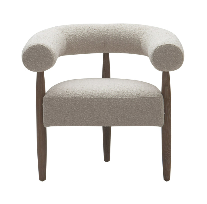 Modrest Marchland - Modern Beige Fabric + Oak Accent Chair
