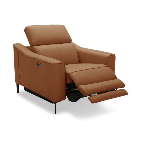 Divani Casa Eden - Modern Camel Leather Recliner Chair