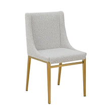 Load image into Gallery viewer, Modrest Mimi  - Modern Light Grey Fabric + Antique Brass Dining Chair (Set of 2)

