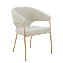 Load image into Gallery viewer, Modrest Claudine - Modern Light Grey Fabric &amp; Antique Brass Dining Chair

