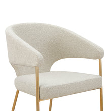 Load image into Gallery viewer, Modrest Claudine - Modern Light Grey Fabric &amp; Antique Brass Dining Chair
