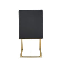 Load image into Gallery viewer, Modrest Frankie - Modern Dark Grey Vegan Leather + Antique Brass Dining Chair
