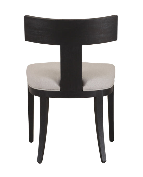 Modrest Fabien - Mid-Century Modern Beige Linen + Black Walnut Dining Chair (Set of 2)