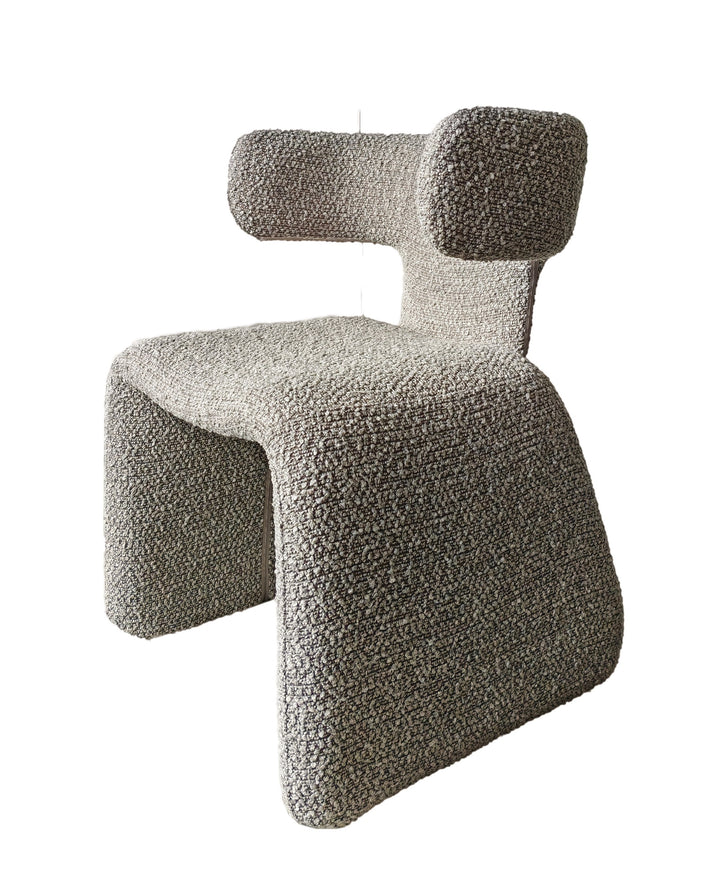 Modrest Bergman - Modern Light Grey Fabric Dining Chair