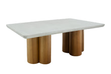Load image into Gallery viewer, Modrest Bateman - Modern Faux Concrete + Walnut Dining Table
