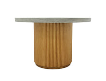 Load image into Gallery viewer, Modrest Duncan - Modern Faux Concrete + Walnut Round Dining Table
