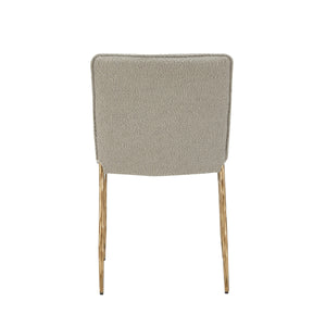 Modrest Atlanta - Modern Beige Fabric & Brass Dining Chair