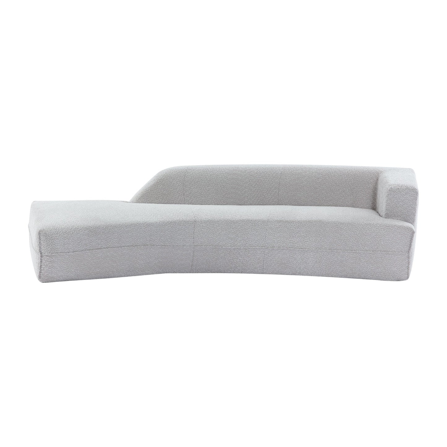 Walker Edison | Boucle Curved Chaise Lounge Modern 109" Sofa