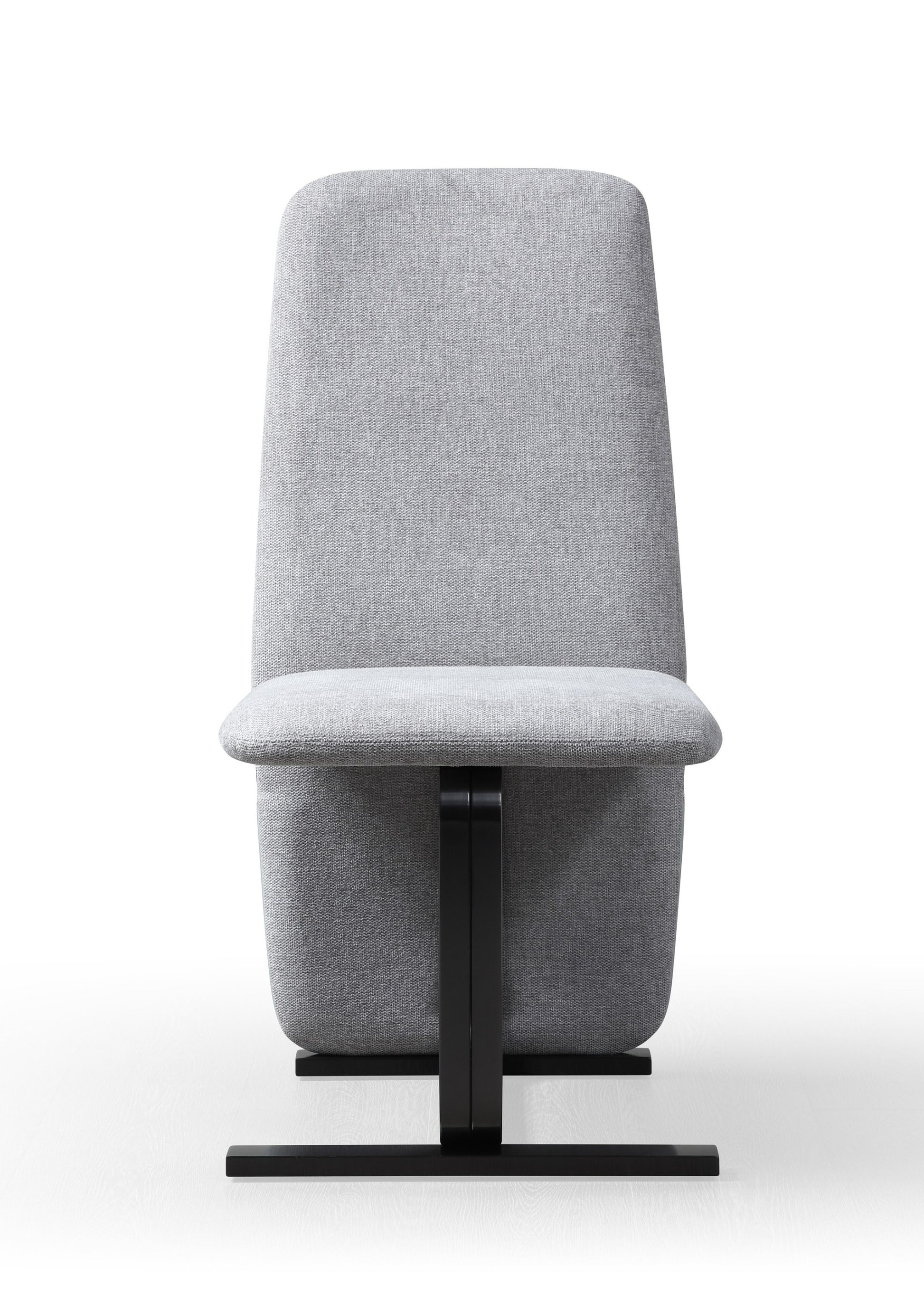 Modrest Tasha - Modern Grey Linen + Brushed Gunmetal Dining Chair (Set of 2)