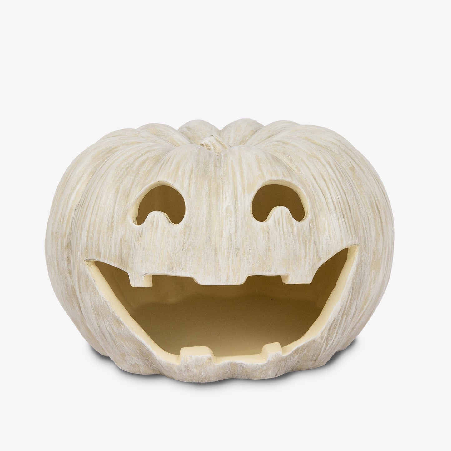 Perfectly Pale Jack-o'-lantern Pumpkin Tealight Holder