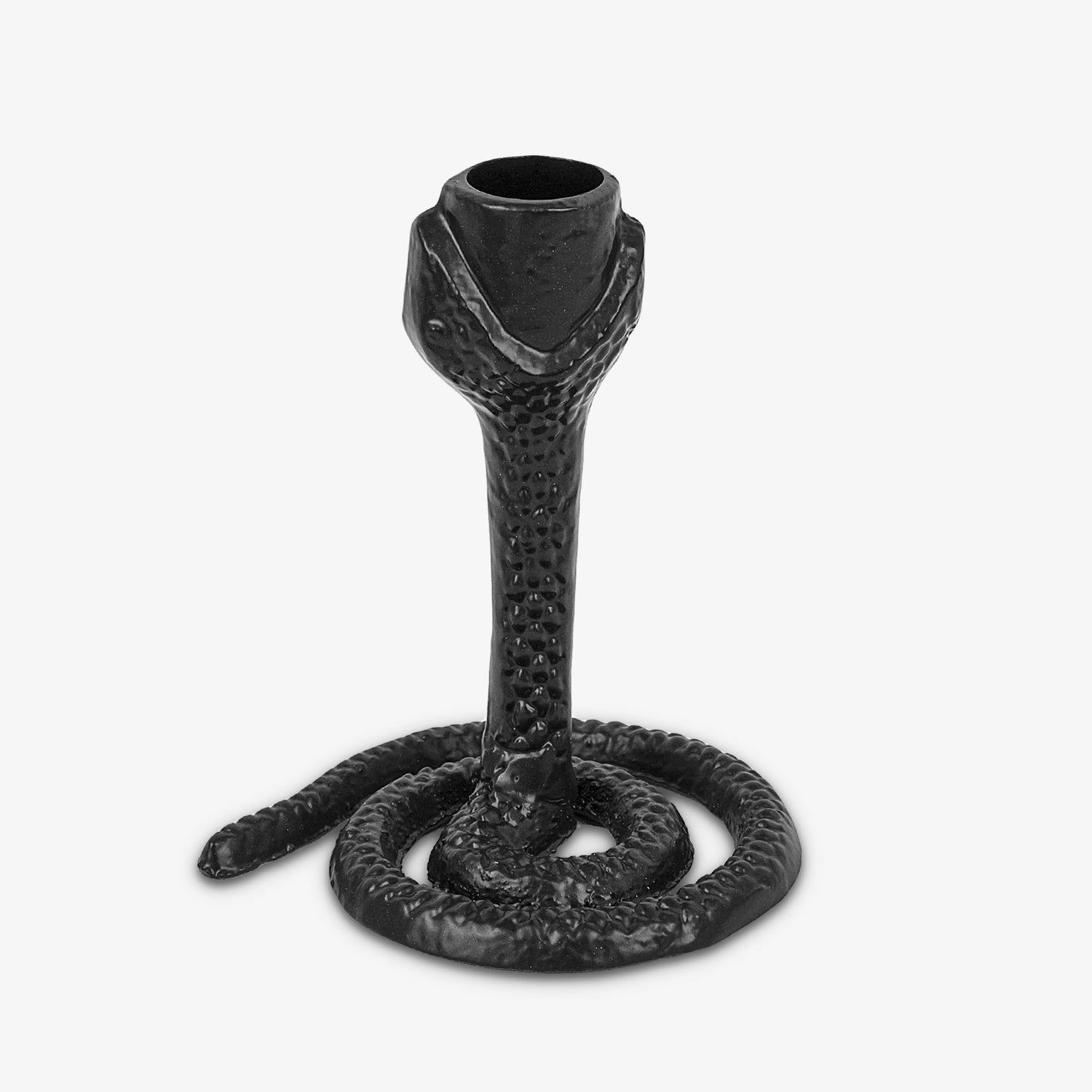 Black Wrought Iron Snake Taper Holder