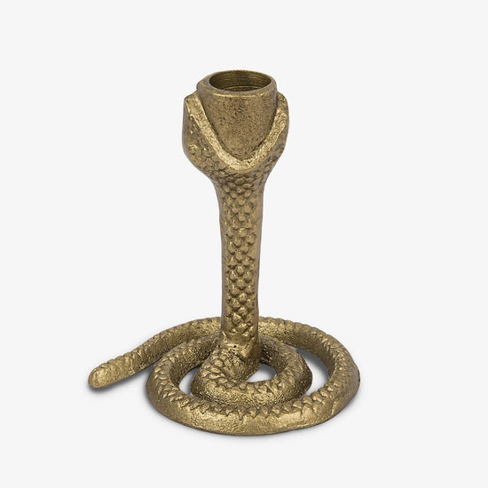 Brass Wrought Iron Snake Taper Holder