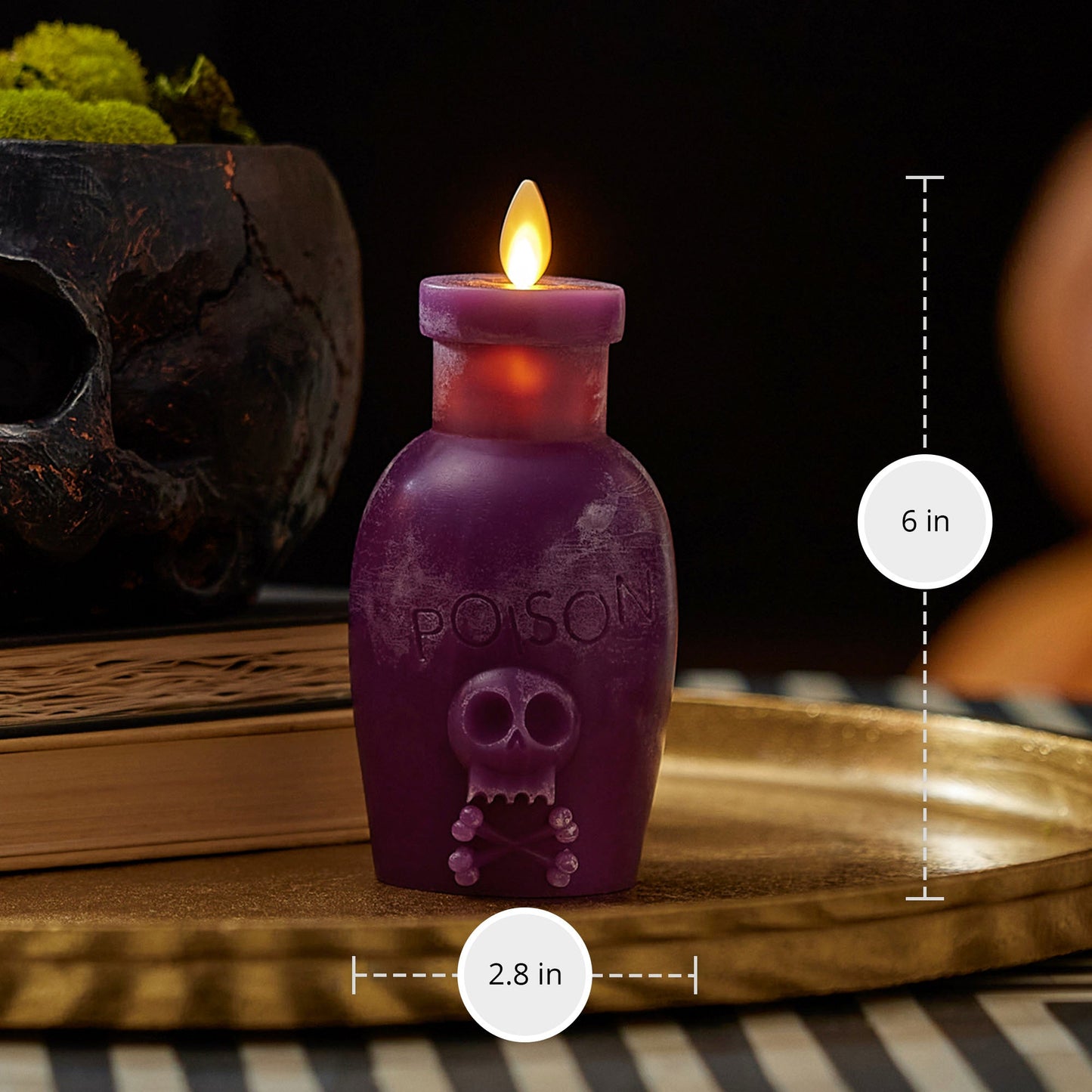 Imperial Purple Chalky Flameless Candle Poison Bottle