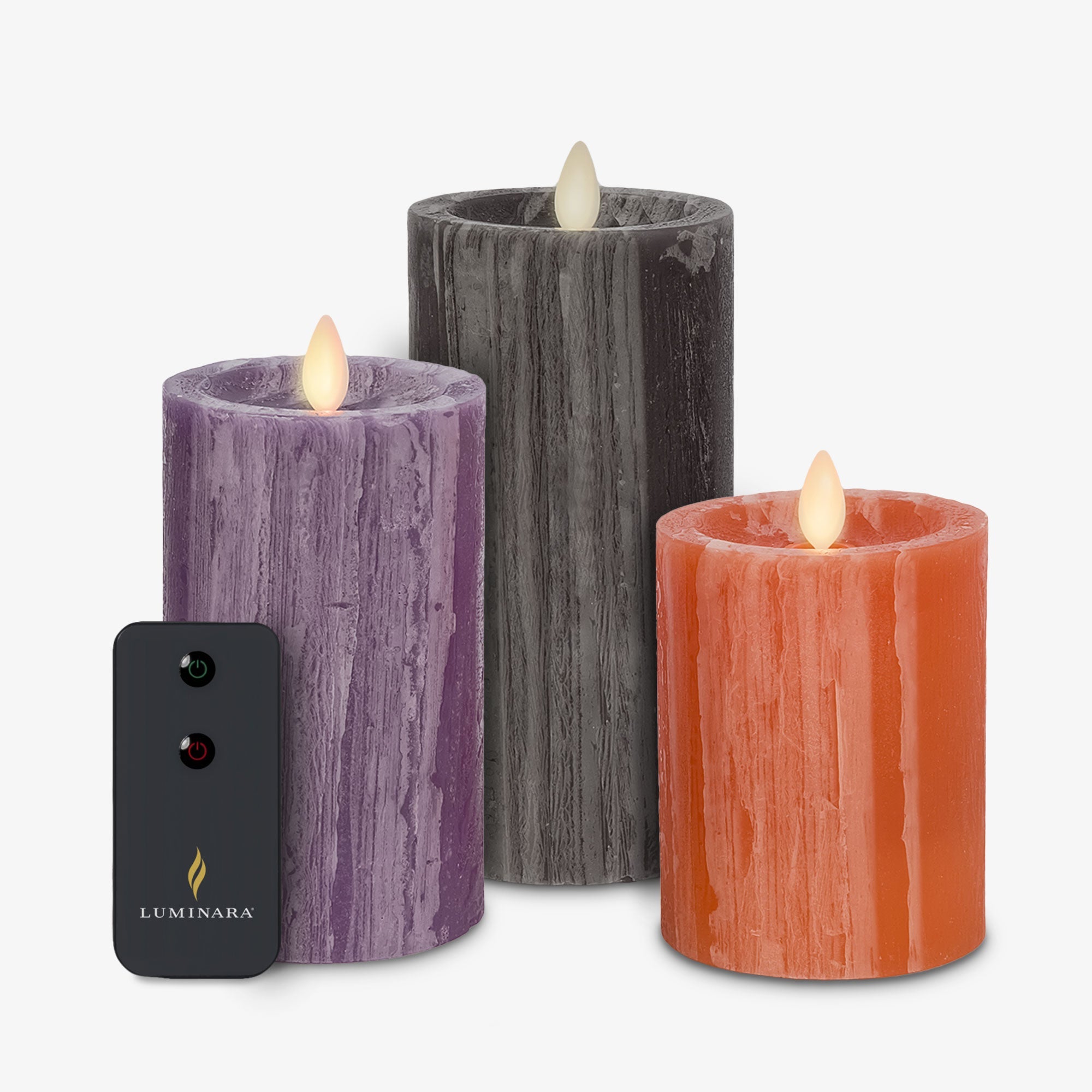 Halloween Selenite Pillars with Remote - Set of 3