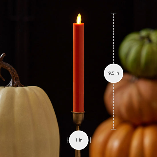 Harvest Pumpkin Flameless Candle Taper