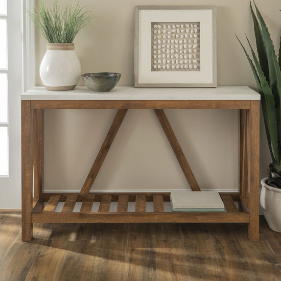 A-Frame Rustic Entry Table - Mac & Mabel