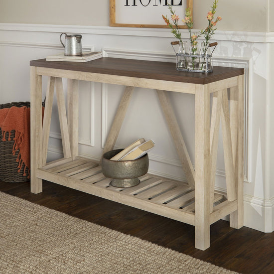 A-Frame Rustic Entry Table - Mac & Mabel