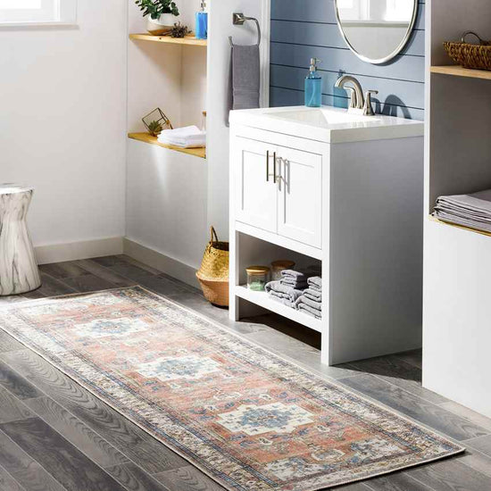 Leekerweg Traditional Washable Rug, Charcoal