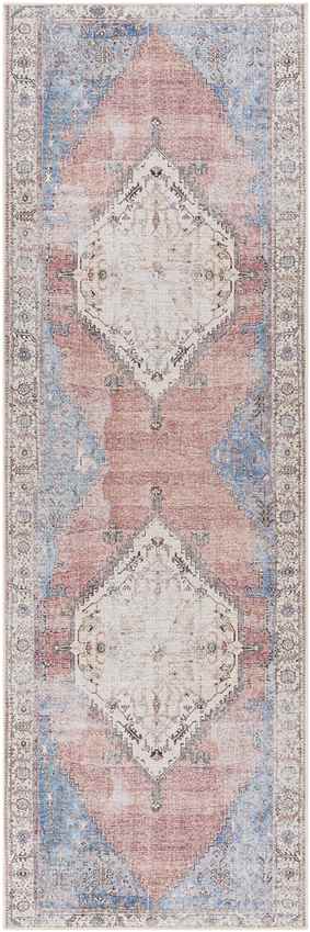 Leihoek Traditional Washable Rug, Charcoal