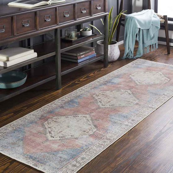 Leihoek Traditional Washable Rug, Charcoal