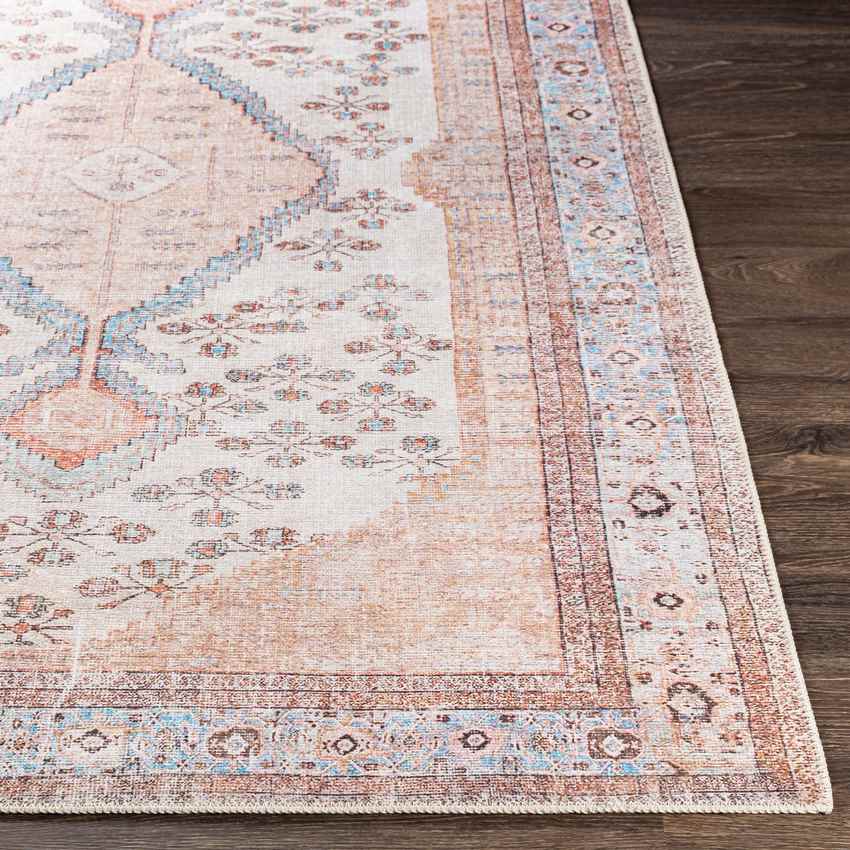 Midwoud Traditional Washable Rug, Blush