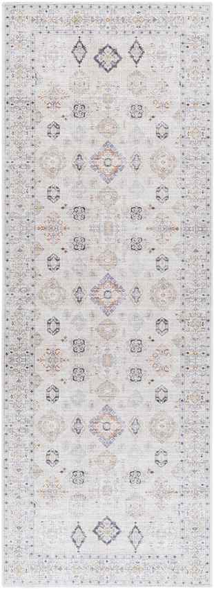 North Utica Traditional Washable Rug, Beige