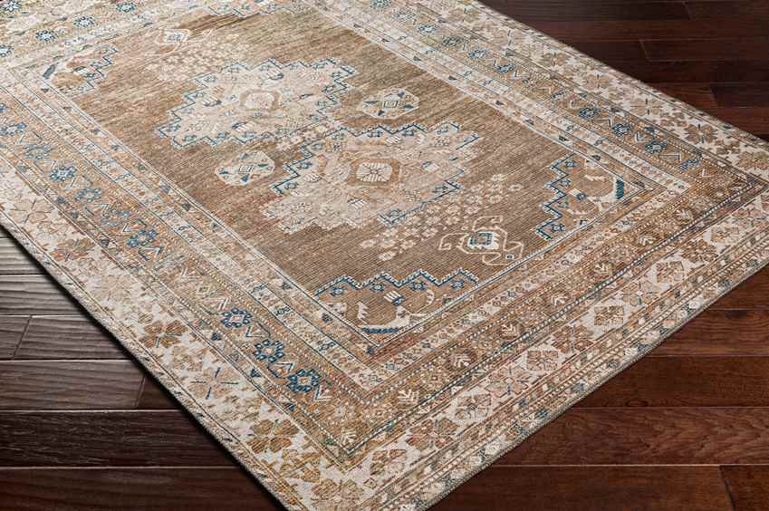 McCordsville Traditional Washable Rug, Brown