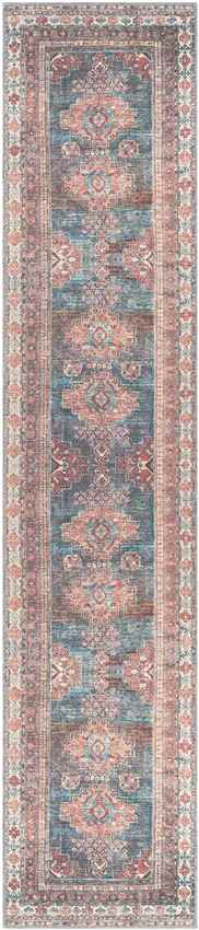 McCordsville Traditional Washable Rug, Coral