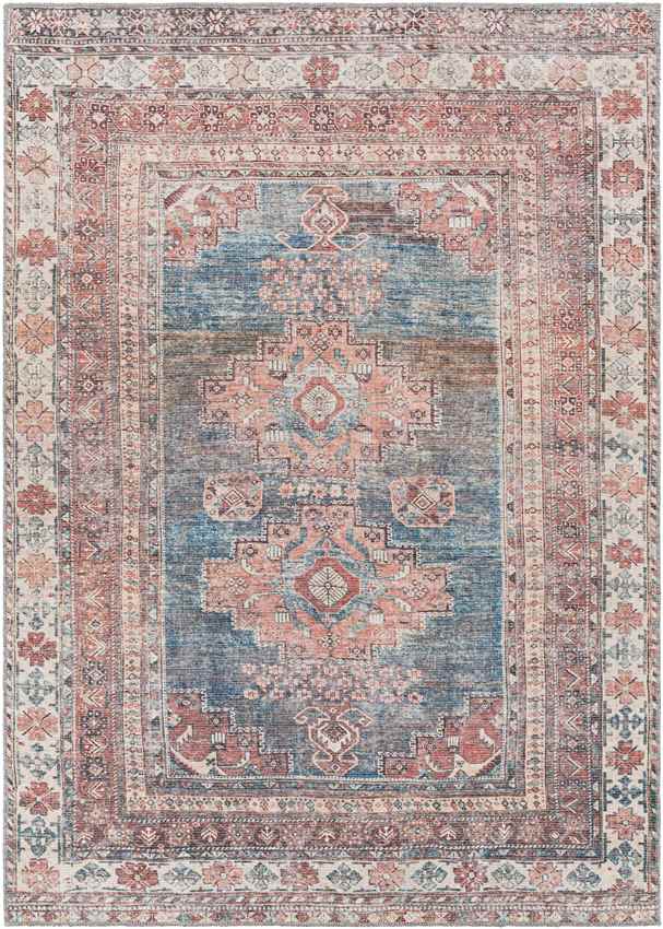 McCordsville Traditional Washable Rug, Coral