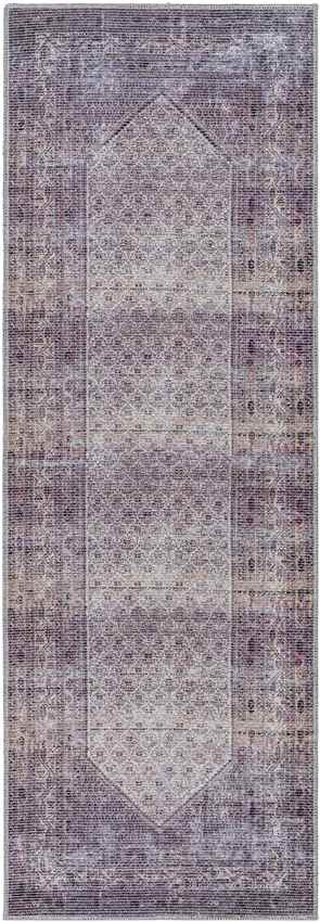 Hayri Traditional Washable Rug, Plum