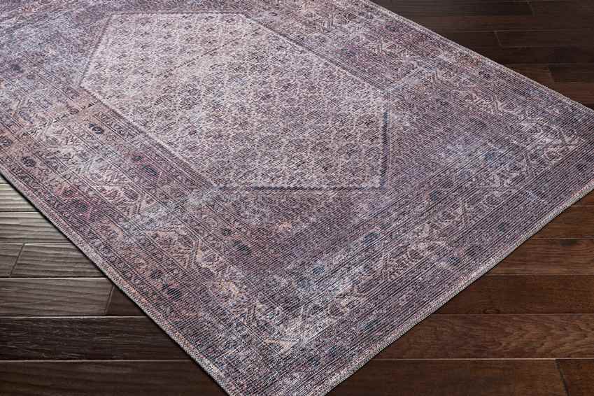 Hayri Traditional Washable Rug, Plum