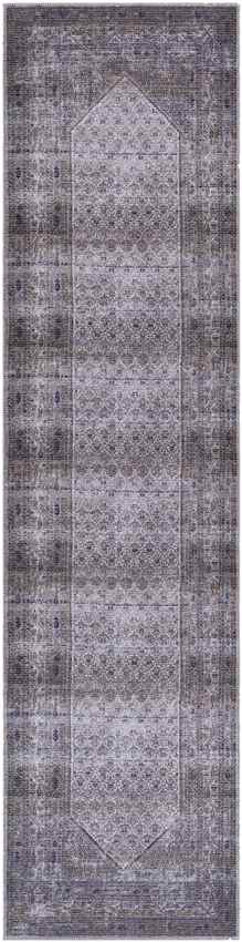 Hayri Traditional Washable Rug, Medium Gray