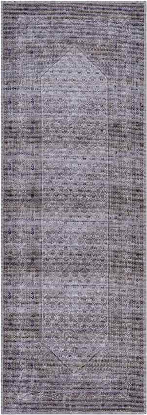 Hayri Traditional Washable Rug, Medium Gray