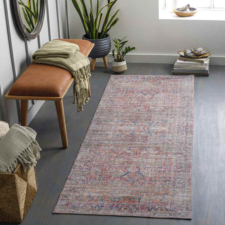 Medaryville Traditional Washable Rug, Blush